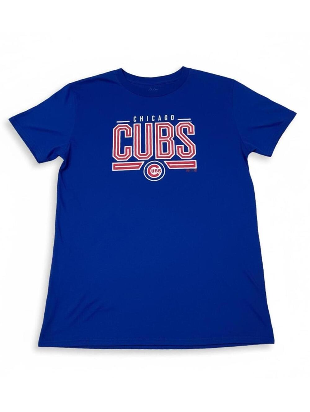 Chicago Cubs MLB Baseball T-Shirt by Majestic Royal Blue Men's Size Medium